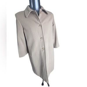 Women's Cashmere blend overcoat - camel brown - 14